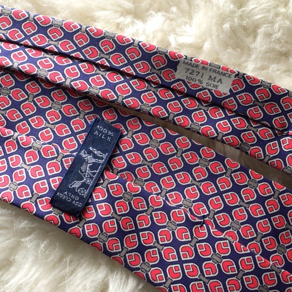 Hermes Paris 100% Silk Tie Made in France 7271 MA - Picture 11 of 16